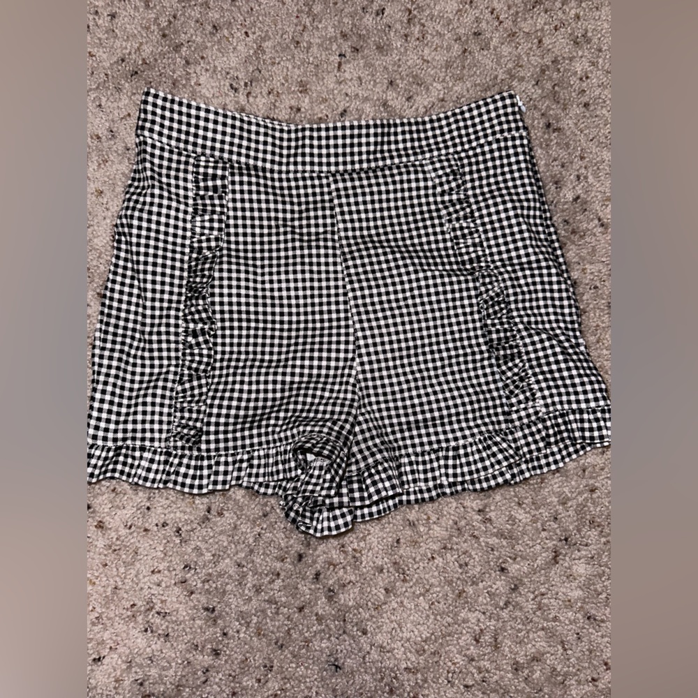 mini shorts - gingham